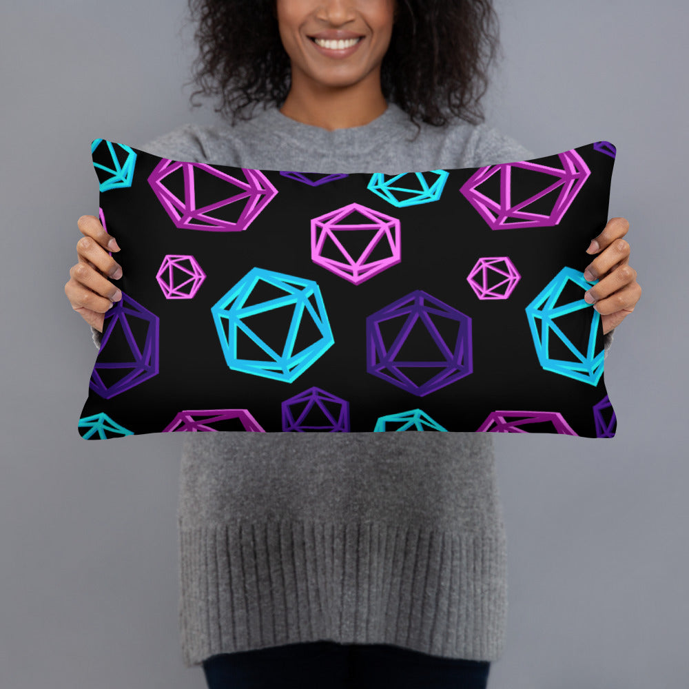 D20 Neon Pillow