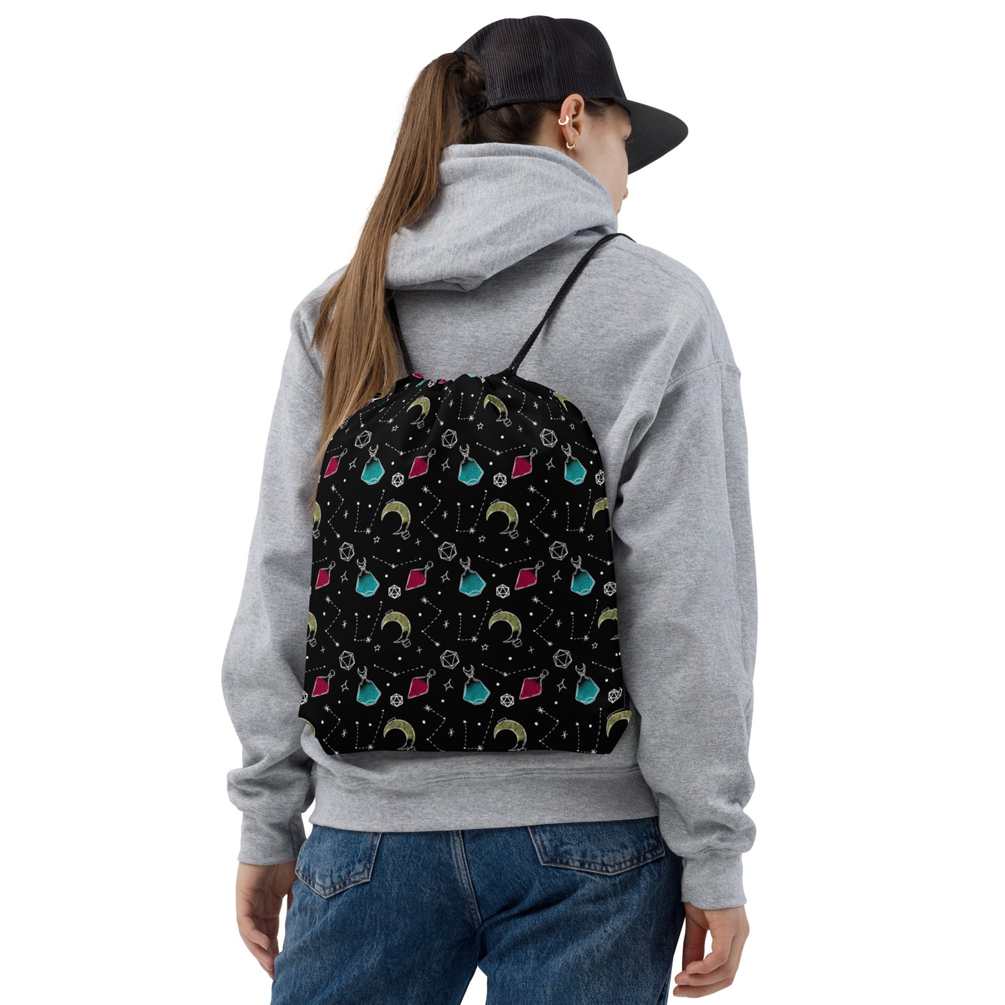 Potions and Dice Drawstring Bag of Holding