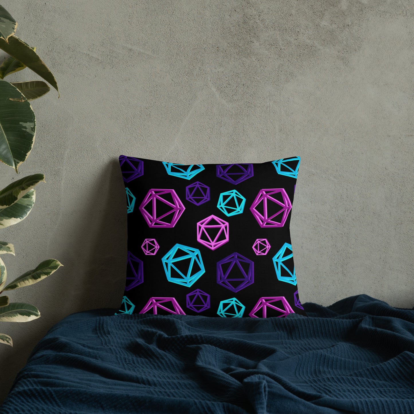 D20 Neon Premium Pillow