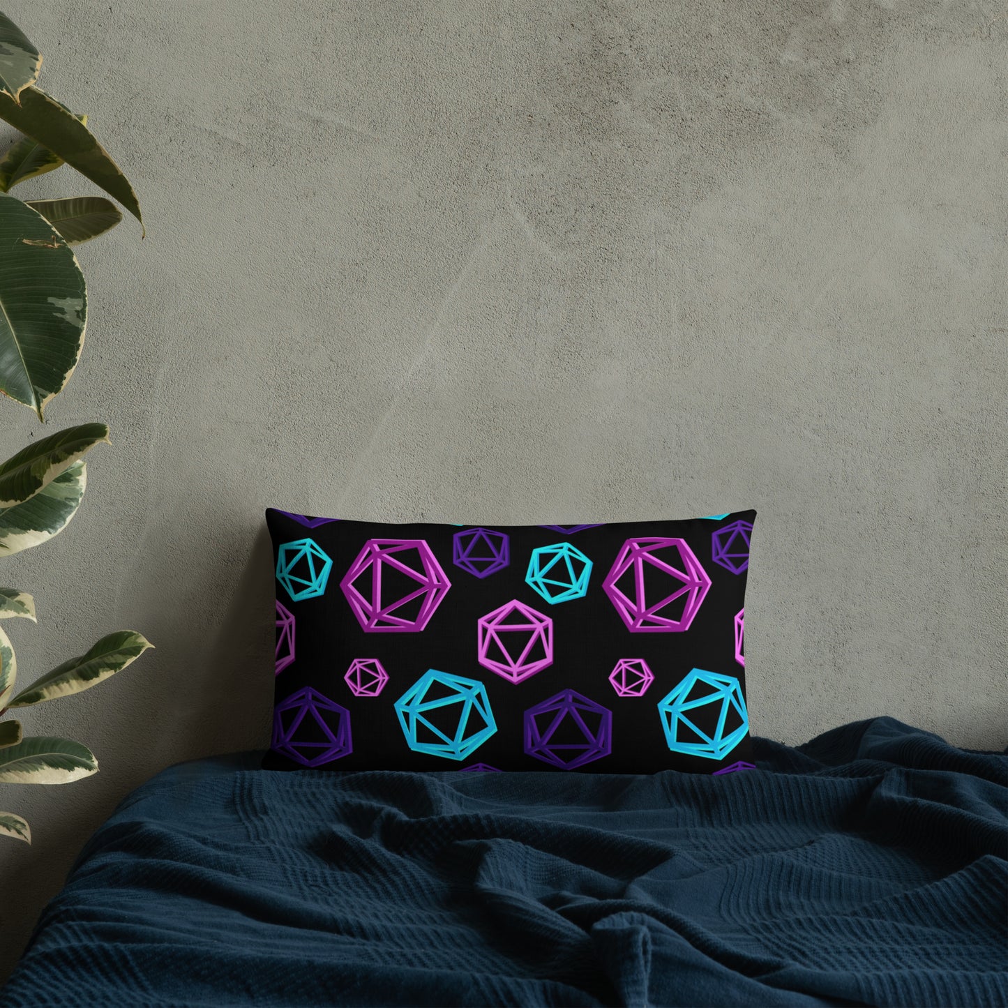 D20 Neon Premium Pillow