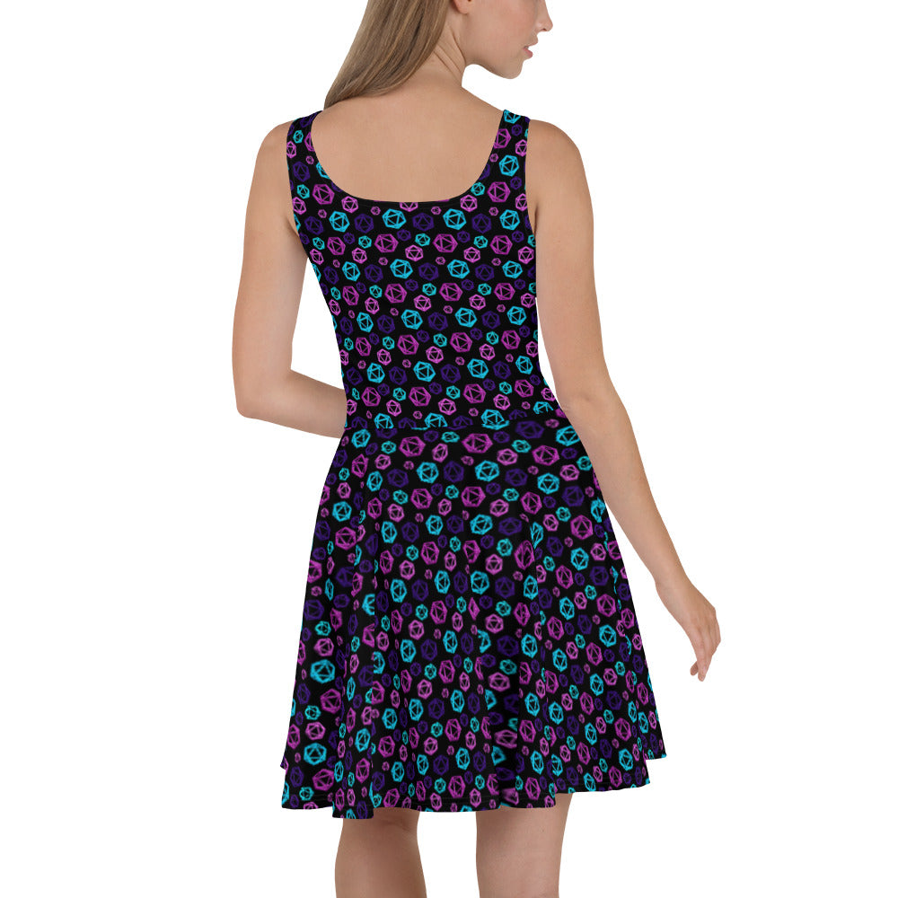 D20 Neon Skater Dress