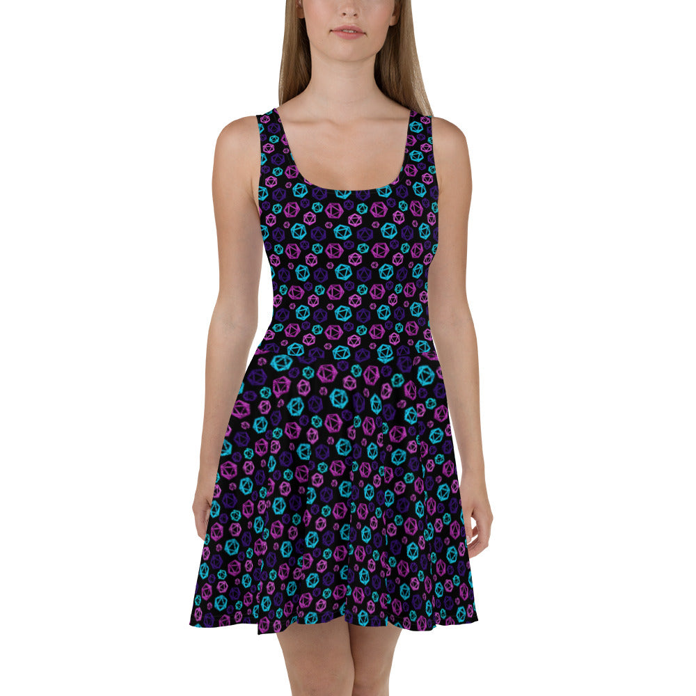 D20 Neon Skater Dress