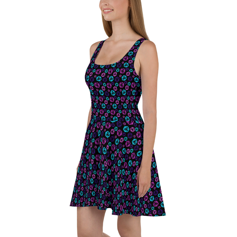 D20 Neon Skater Dress