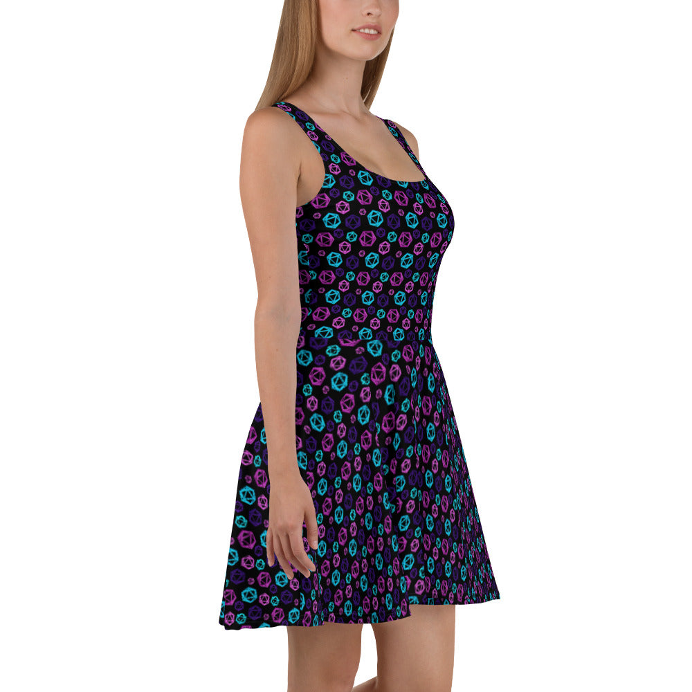 D20 Neon Skater Dress