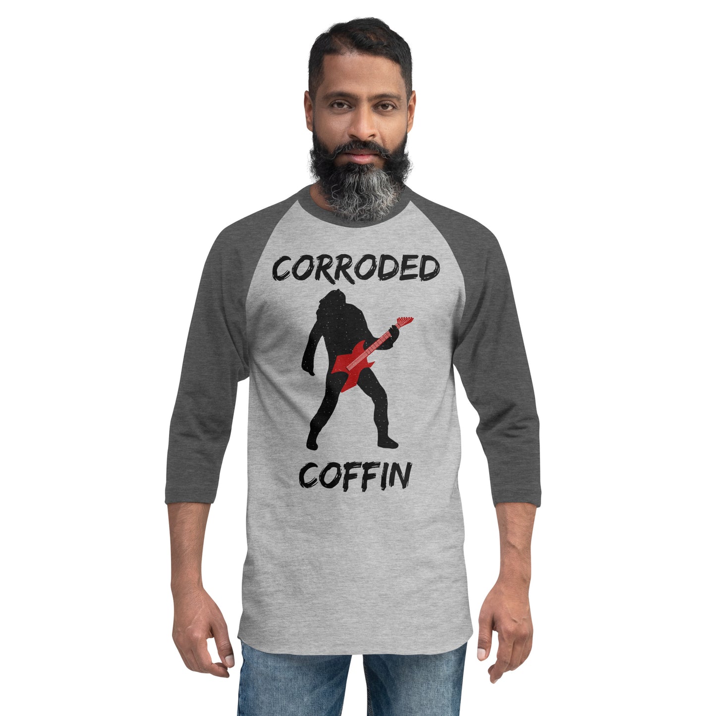 Corroded Coffin Band Raglan shirt