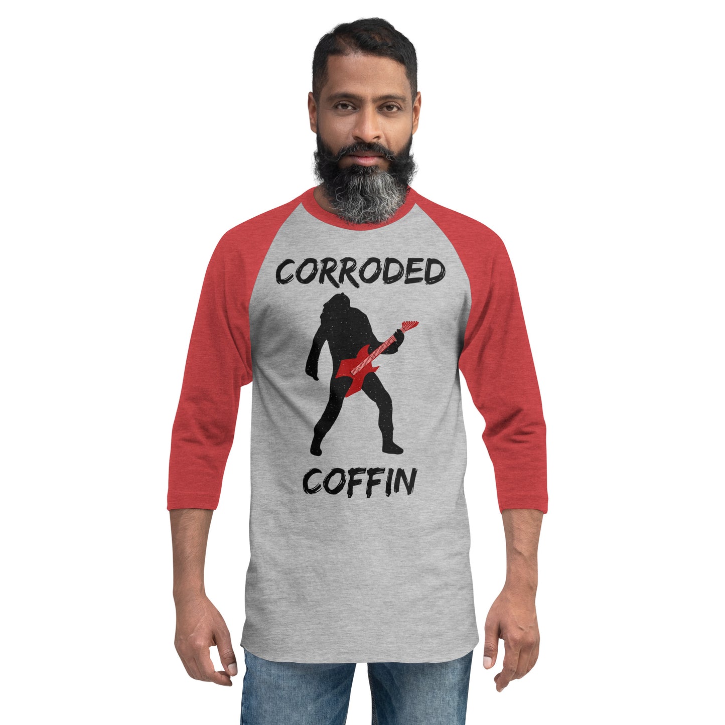 Corroded Coffin Band Raglan shirt