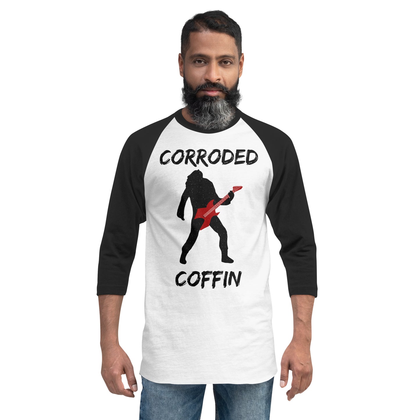Corroded Coffin Band Raglan shirt