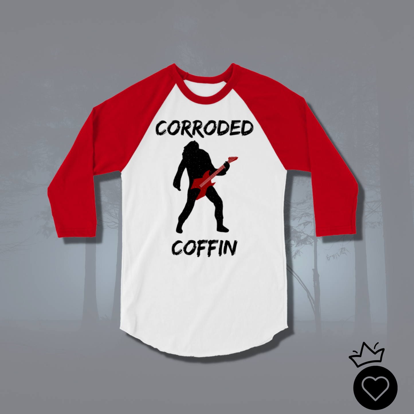 Corroded Coffin Band Raglan shirt