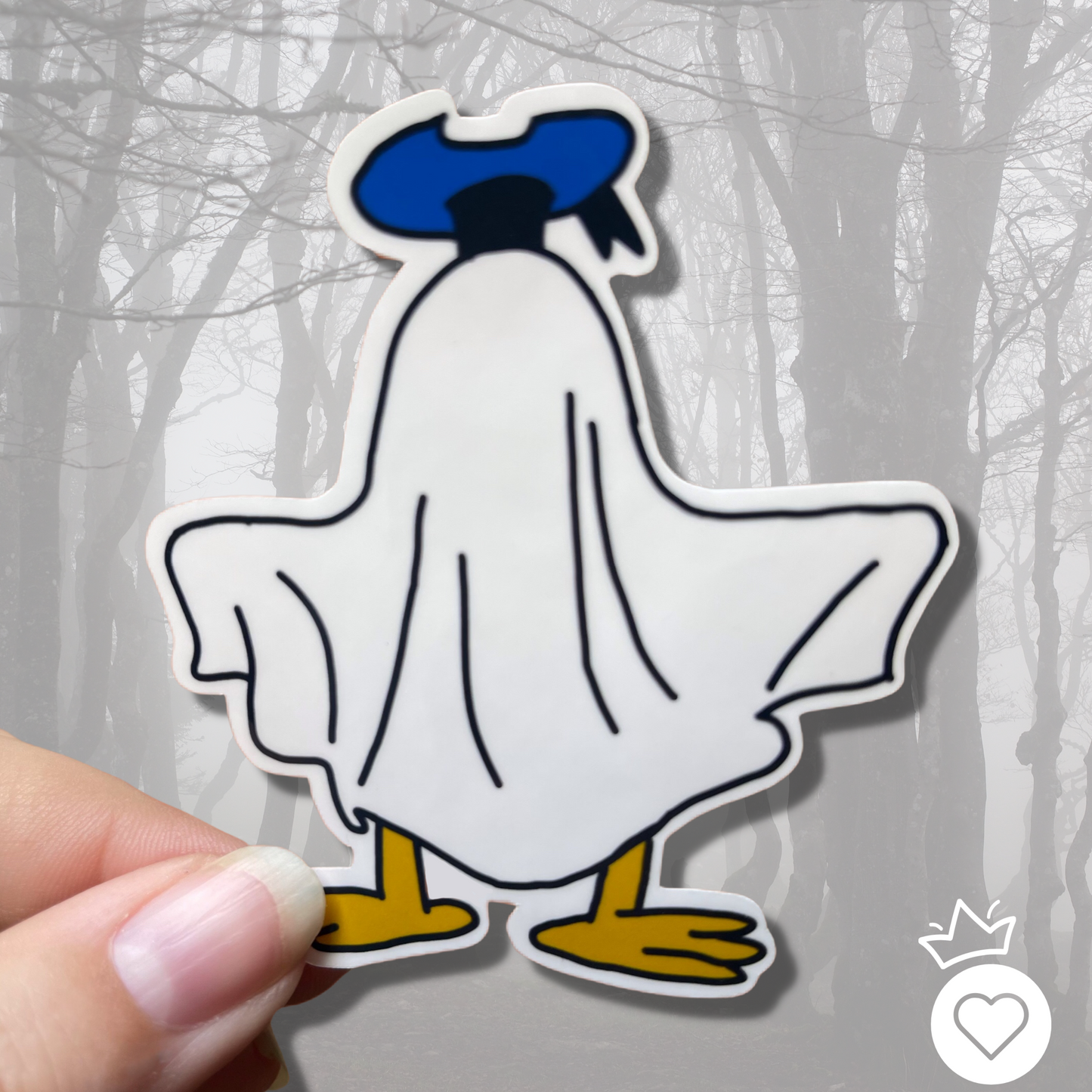 Ghost Duck Sticker