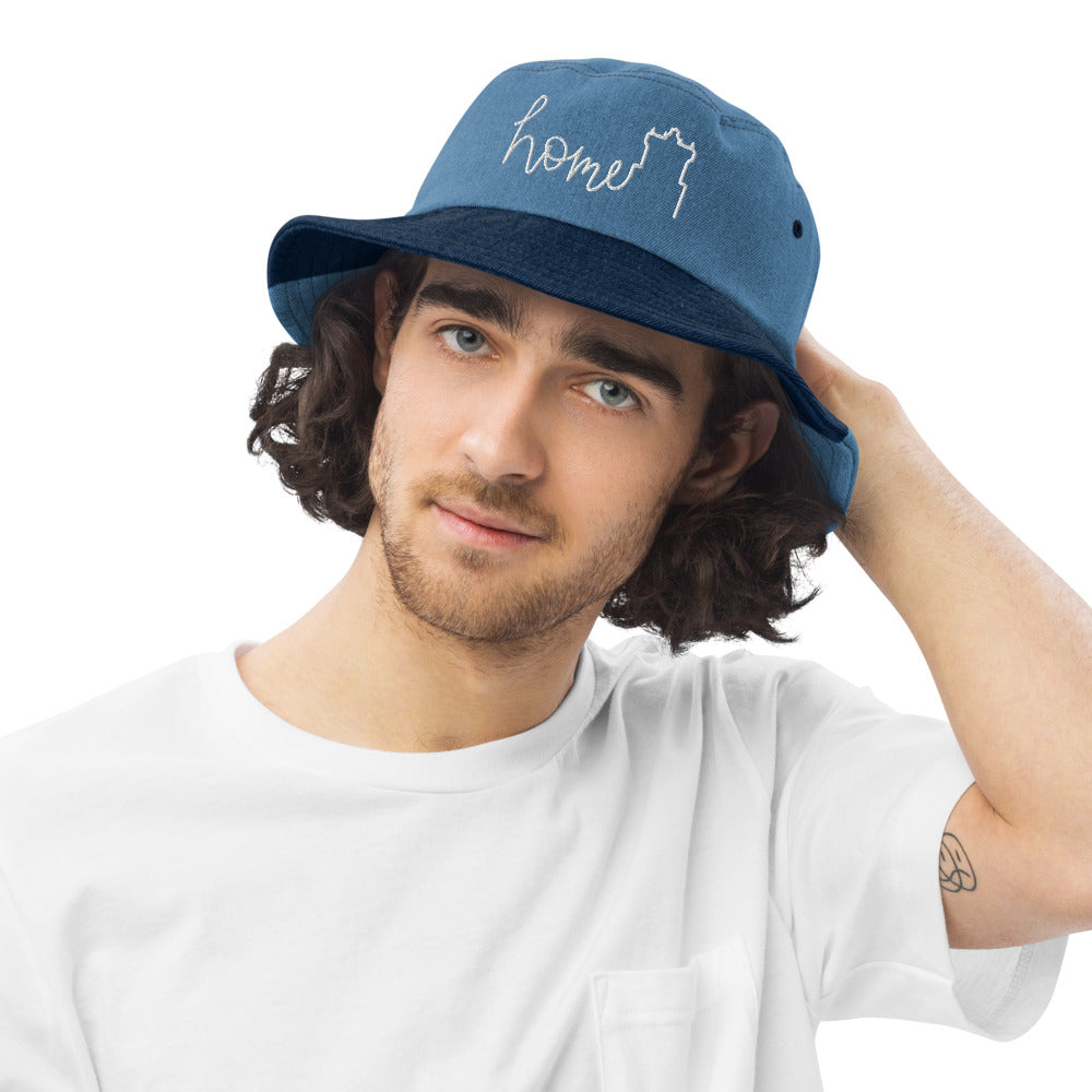 Scary Tower Home Denim bucket hat