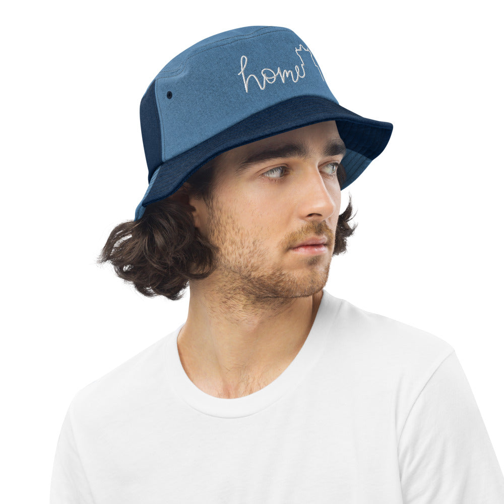 Scary Tower Home Denim bucket hat