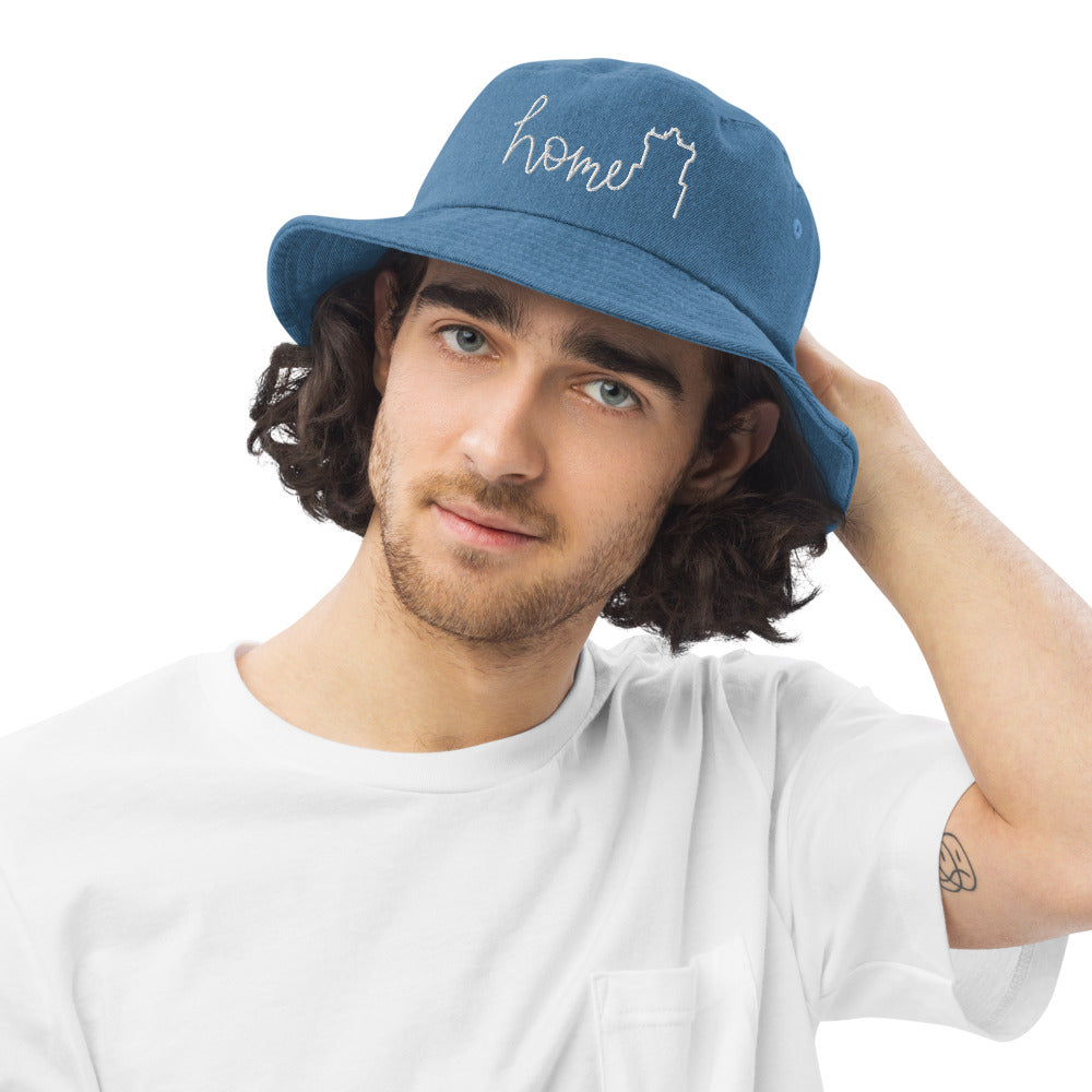 Scary Tower Home Denim bucket hat