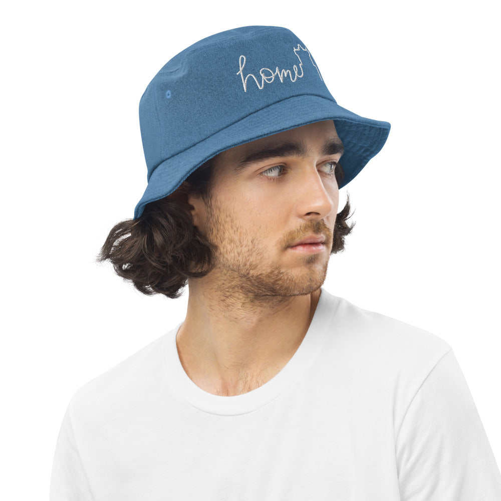 Scary Tower Home Denim bucket hat