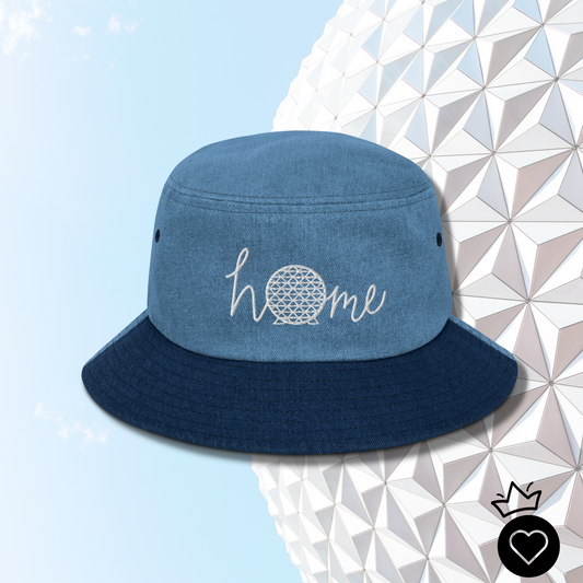 Geodesic Sphere Home Denim Bucket Hat