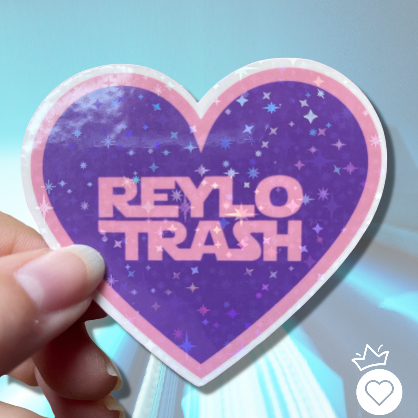 Reylo Trash Heart Sticker