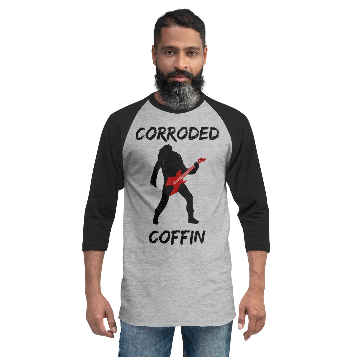 Corroded Coffin Band Raglan shirt