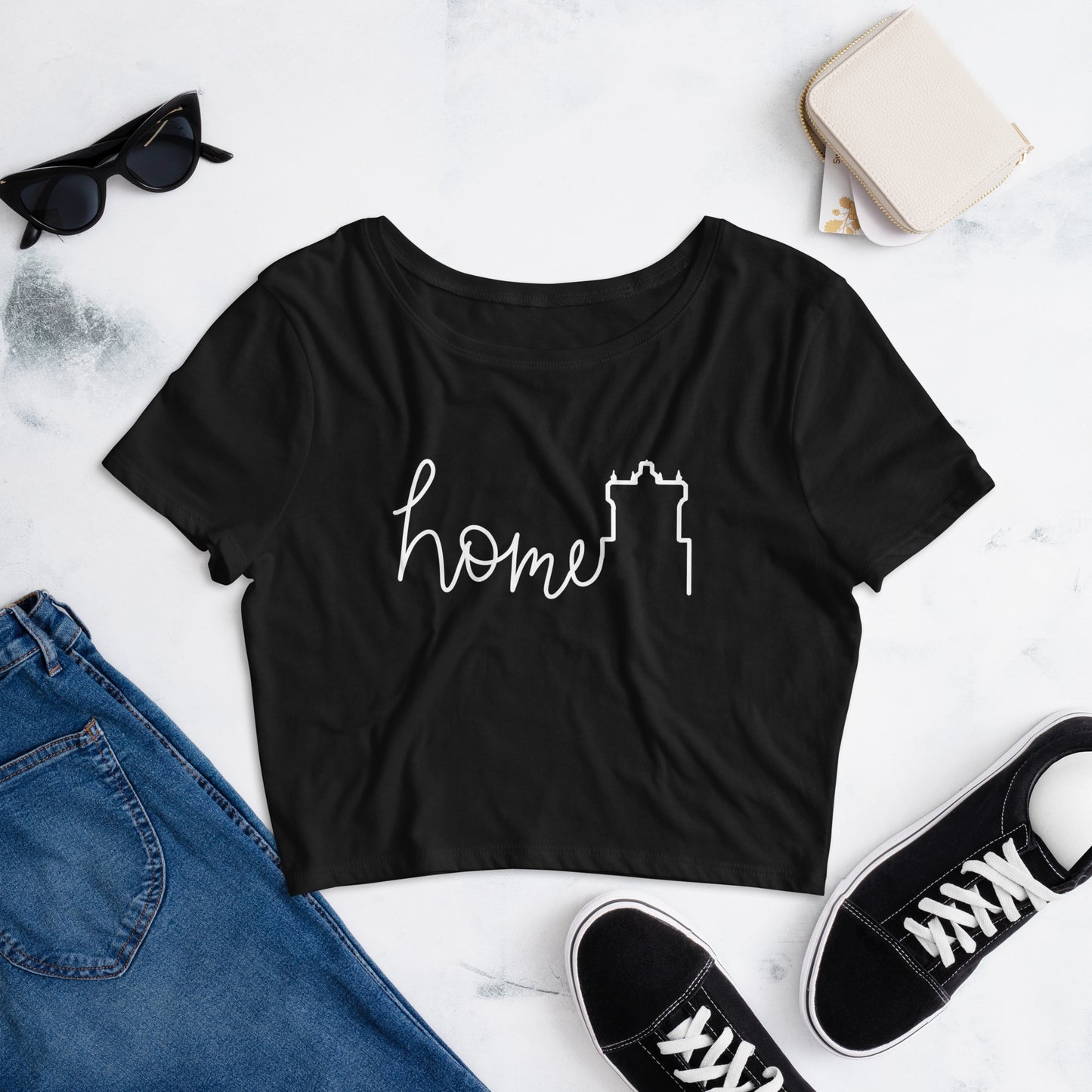 Scary Tower Home Crop Tee